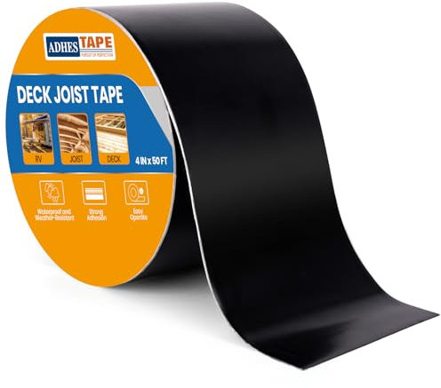 ADHES Cinta de Butilo Impermeable autoadhesiva 100mm x 15m, Resistente al Clima Cinta para Vigas de Cubierta, Ideal para Cubiertas de Madera, Vigas, Techos