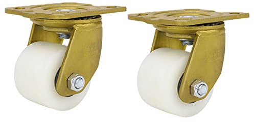 PWOBFBAZ Ruedas giratorias para Trabajo Pesado Ruedas para Trabajo Pesado Ruedas para Muebles con Base Engrosada Blanca Ruedas para gabinetes con cojinetes de Bolas Dobles Ruedas giratorias