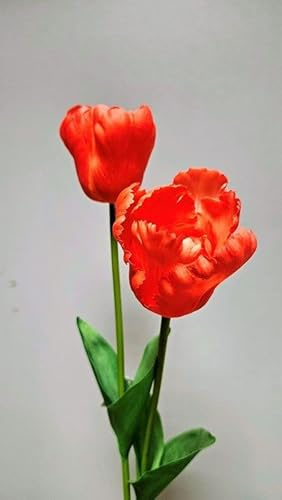 artplants.de Kunst Tulpe PJASSINA, orange, 65cm - Künstliche Tulpe