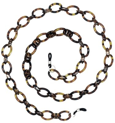 IMIKEYA Chaine pour Lunettes comme Cordon Porte-masque ou Chaîne de Lunettes en Acrylique Marron Femme Chic Élégante et Anti-perte