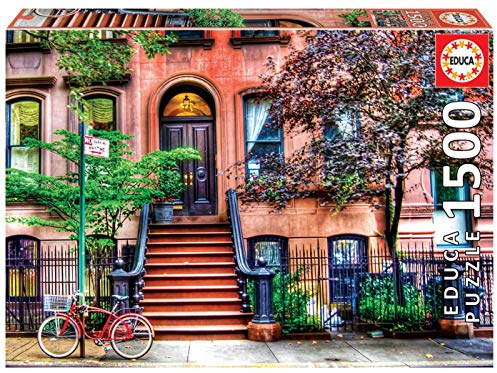 Educa - Puzzle de 1500 Piezas para Adultos | Greenwich Village, Nueva York. Incluye Pegamento Fix Puzzle. A Partir de 14 años (18502)