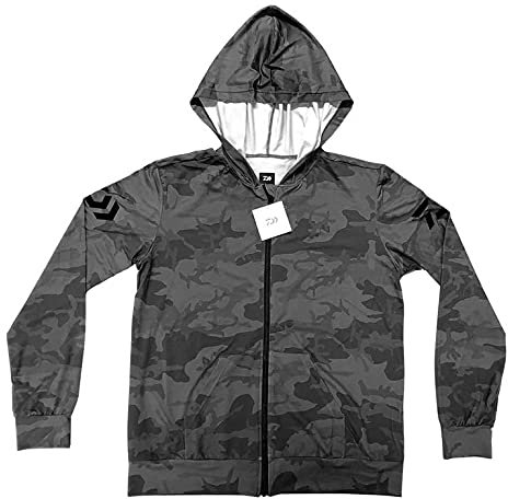 Daiwa Longsleve mit Kapuze Shirt camo Grey Gr. M