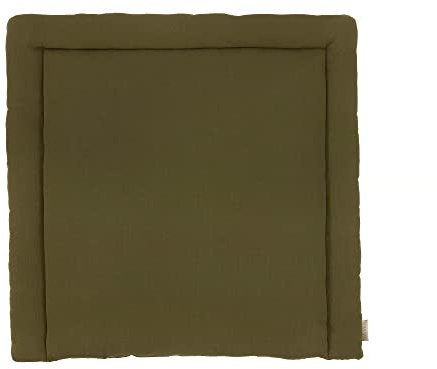 KraftKids Wickelauflage in Doppelkrepp Grün Herbstgrün, Wickelunterlage 75x70 cm (BxT), Wickelkissen