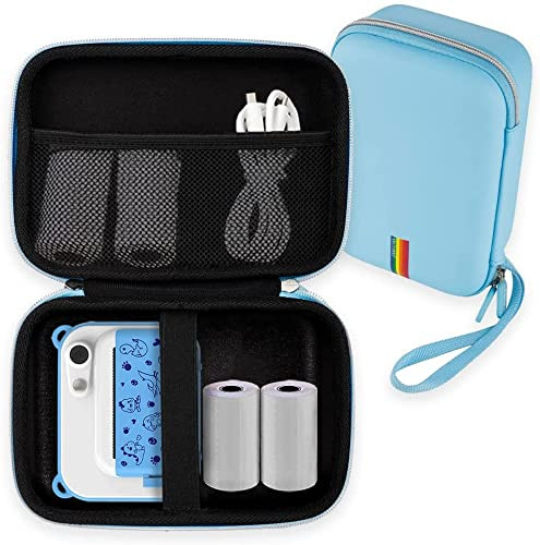 Leayjeen Étui pour Appareil Photo instantané pour Enfant Compatible avec ASTGMI/HiMont/TIATUA/Yidoroye, Cadeaux Jouets pour Les Enfants de Noël (Étui Uniquement) Bleu