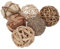 Kesywale - Bolas decorativas de mimbre y ratán, 6 piezas, marrón, para centros de mesa y decoración del hogar