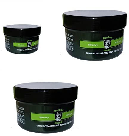 Raywell Barber Mode Styling Gum Haargel - starker Halt - Made in Italien - 3 x 500 ml
