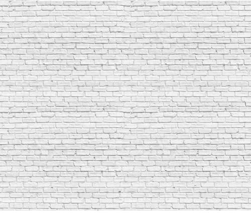 murando - Fototapete Premium-Vlies Ziegel Steinwand 350x256cm - Foto Tapete Wohnzimmer Moderne Vliestapete XXL Wandtapete Motivtapeten Bildtapete 3d Effekt Wand Dekoration Flur weiße Mauer