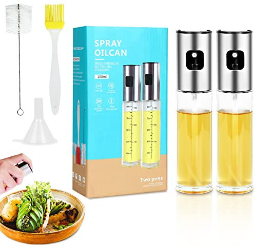 MumdoYAL 100ml Vaporisateur d'huile de Cuisine - Réduisez Votre consommation de matières Grasses et améliorez Les Saveurs avec Une Bouteille Vaporisateur d'huile d'olive