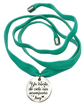 Medalla Ramo de Novia Chapa para Ramo Boda Un Trocito de Cielo (Turquesa)