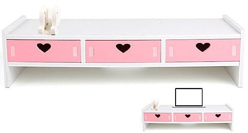 Wood Monitor Stand Riser Desk Monitor Stand with Storage Shelf Cute Desktop Monitor Increase Rack Ergonomic Laptop Stand