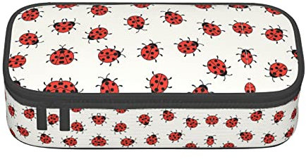 Faduni Niedliches Federmäppchen mit Erdbeere, großes Fassungsvermögen, Stifteetui, Schulbedarf, Geschenk für Schüler, Mädchen, Jungen, Erwachsene, Teenager, Unendliches gesprenkeltes Muster,