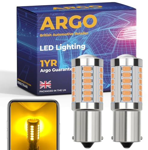 33 Smd 382 P21w Bulb Xenon Amber Indicator Bulbs 12v Led Car Bulbs Turn Signal Repeater Led led indicator bulb 1156 Ba15s P21w Led Bulb Replacement Upgrade Super Bright Car Light Bulbs