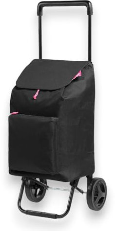 Briconess.com Carrello Trolley portaspesa 42 lt Leggero con Struttura in Acciaio e Sacca Impermeabile con Doppia Tasca Zip Gimi Argo