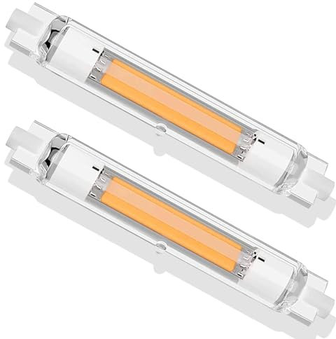 ZJZG R7S LED 118mm Dimmbar Glühbirne, 30W R7S LED 118mm 3000LM Warmweiß 3000K, Ersatz für 300W Halogenlampen, Kein Flackern, 360°Abstrahlwinkel, 2er Pack