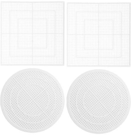 Homoyoyo 4pcs Plastic Shower Drain Cover Hair Catcher Strainer Floor Tub Hair Catcher for Shower Drain Cover Replacement