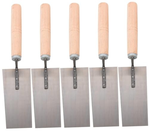 ARTIBETTER 5 Stücke Beton Finishing Kelle Set Maurerkelle Finishing Kelle High Duty Bau Spachtel Farbe Schaber Für