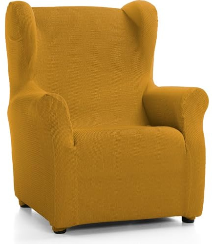 ECOMMERC3 Sofaüberwurf für Ohrensesselbezug - Farbe Senf - rutschfest und super verstellbar, 100% Made in Spain