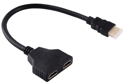 Gucagle HDMI Splitter Adapter Cable 1 in 2 Out Male to Dual Female HDMI 1080P for HDTV LED LCD TV Supports Two TVs