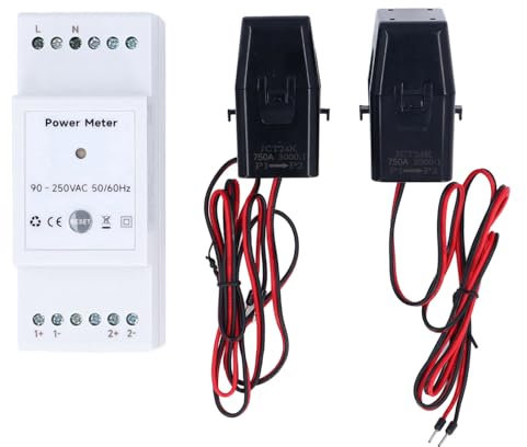 WiFi Energy Meter APP Control Supports Voice Control Smart Electricity Consumption Meter with 2x750A Clamp 90-AC