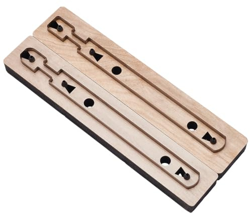 UNICRAFTALE 2 piezas 2 estilos de cuero troquelado plantillas conjunto carteras troquelado cuero llavero madera troqueles para correa acero punzonado herramienta para manualidades de cuero DIY