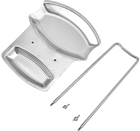 IMIKEYA Porte-cuillère et Porte-couvercle en Acier Inoxydable Argenté, Support Anti-rouille Facile à Nettoyer Cuisine, Étagère de Rangement pour Couvercles de Casseroles et Ustensiles
