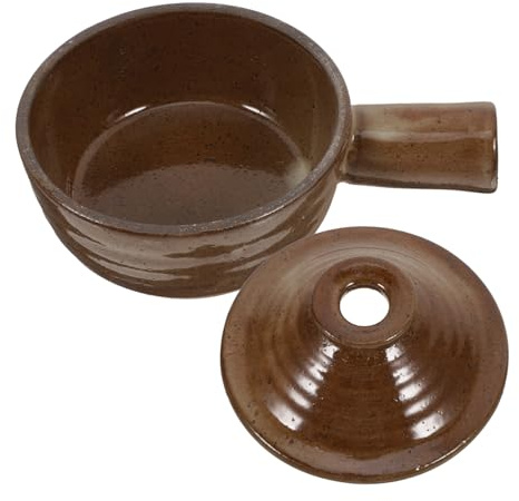 GLEAVI Cazuela Con Tapa Antiadherente De Barro Rojo Pequeño Con Asa, Resistente a Altas Temperaturas, Para Sopa y Arroz, Utensilio De Cocina Doméstico