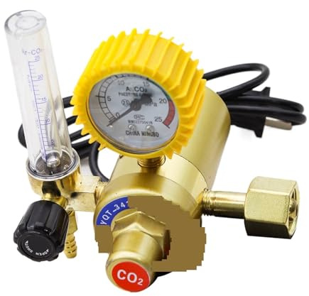 CO2 Druckminderer, CO2-Druckregler, Kohlendioxid-Druckminderer, elektrische Heizung, beheizter Druckregler