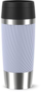 Emsa Travel Mug Classic Twist Isolierbecher 0,36 Liter, Comfort-Schraubverschluss, Quick-Press, auslaufsicher, spülmaschinenfest, 4h warm, 8h kalt, lavendel, N2025600