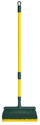 Cepillo para Césped Artificial con Mango Extensible – Escoba para Barrer Césped y Hojas – Herramienta de Limpieza de Jardín (Cepillo + Mango)