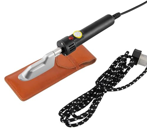 Mini ferro da stiro portatile per pelle, ferro elettrico per impiallacciatura in pelle con regolazione da 50 a 350 °C, display digitale, bordatrice per pelle per vestiti, borse, scarpe