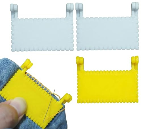 Sewing Guide – 4 Pieces Quilting Guide with Edge Clip, Needle Gauge, Portable Measuring Tool for Beginners in Finishing Hems and Edges