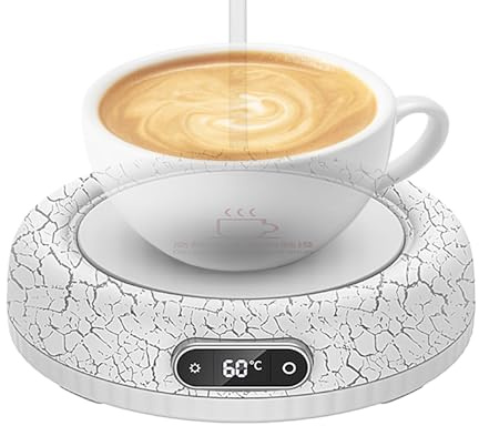 Hogvinnatil - Hornillo con taza (60 W, calefacción eléctrica, 60 W, hornillo para bebidas, para salón, dormitorio, oficina, cocina, bar, mesa de oficina, bebida, té, leche, chocolate caliente, hogar