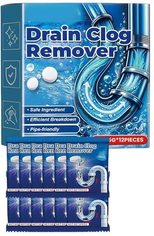 Compressa Effervescente Strong Drain Compressa effervescente for drenaggio forte, Eliminatore di compresse for detergente for smaltimento, Compresse effervescenti for odore lavandino