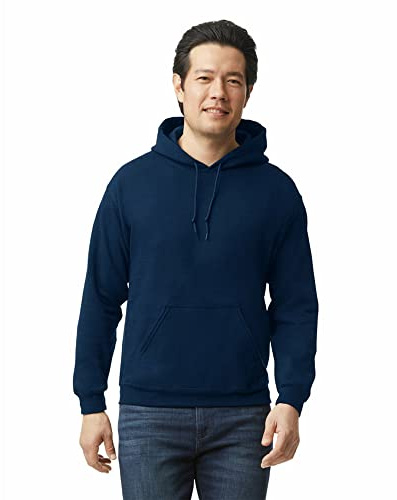 Gildan Adult Fleece Hoodie Sweatshirt, Style G18500, Multipack, Navy (1-Pack), 2X-Large