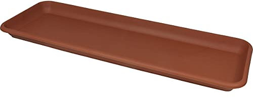 MePla - XXL Untersetzer LxB 57x20 cm (Innen: 52x15 cm) - Terracotta, wetterfester Stabiler Untersetzer aus UV-beständigem Kunststoff