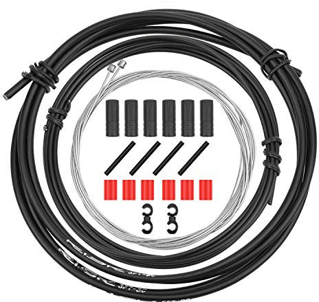 QKURT Kit alloggiamento Cavo Cambio Bici Universale, Set alloggiamento Cavo deragliatore Bici per deragliatore Shimano Sram/Bici da Strada MTB, Kit Sostituzione Cavo deragliatore Base