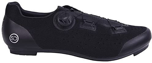 Sundried Knit Road Cycle Shoes Unisex Men's and Women's Bike Shoes for Road Cycling (40, Black)