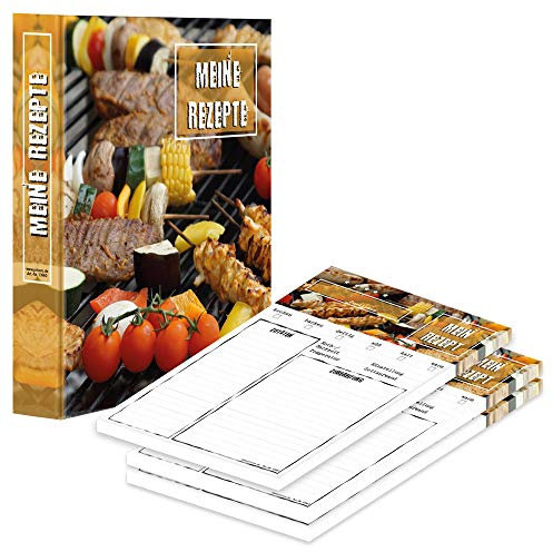 PRICARO Rezeptordner mit Rezeptblock BBQ, A5