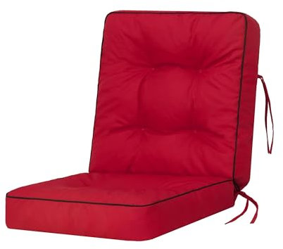 Bjird Bankauflage für Gartenmöbel, Gartenbank, Polsterauflage für Hollywoodschaukel, Auflagen für Gartenschaukelkissen, Sitzkissen, Stuhlauflage, Indoor/Outdoor - Rot - 50 cm (1 Stück)