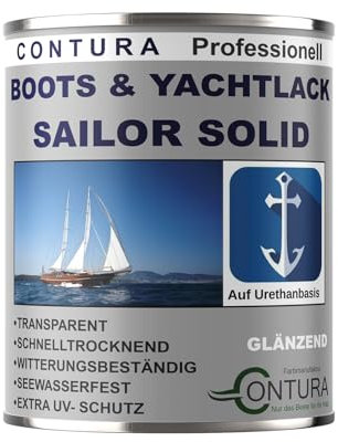 Bootslack Yachtlack glänzend Contura Holzlack Thekenlack Klarlack Außen Holzschutz (375ml.)