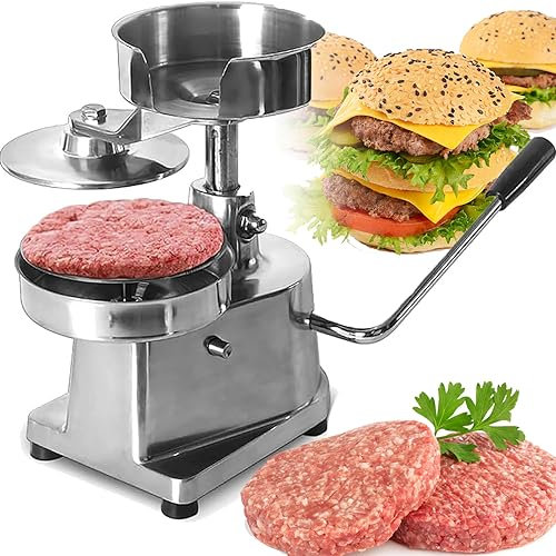 LINTAIZUO Hamburgatrice Diametro 100mm/4pollici Hamburger Pressa Manuale Macchina per Hamburger Tortino per Hamburger Commerciale, con 500 Carte Oleate,100mm