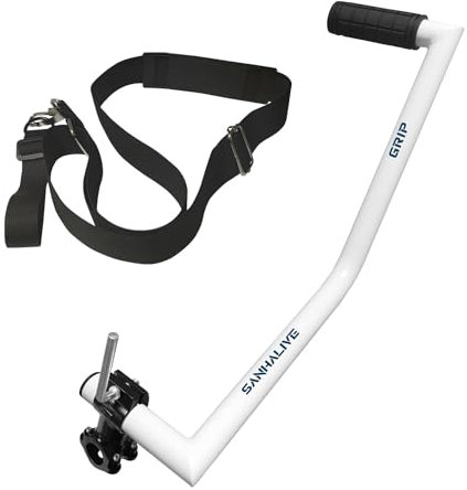 String Trimmer Handle Ergonomic Trimmer Grip, Weed Eater Handle Extension with Bracket Clamp, Lawn Trimmer Handle Grip for Lawn Care, Landscaping, Yard Trimming Edging, Aluminum