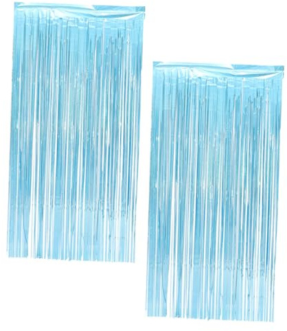 TOYANDONA 2piezas Cortina De Franjas Metálicas para Decoración De Fiestas Fondo para Bodas y Eventos Lluvia De Brillo para Ceremonias y Celebraciones Reutilizables