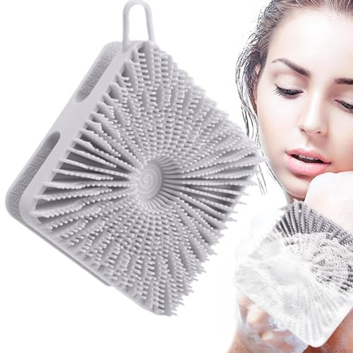 Kopfhautschrubber – Körperkopfmassagegerät, 2-in-1, doppelseitiges Design, Kopfhautbürste, Silikon, Kopfhautschrubber, Körperbürsten für Hautduschen