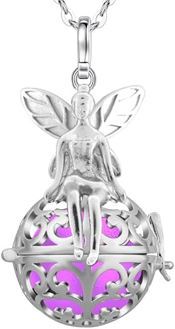 Only faith Collier bola de grossesse pour femme enceinte Arcagels Ange gardien Plaqué argent Cadeau pour futures mamans, Pequeño, Acier inoxydable, Pas de gemme