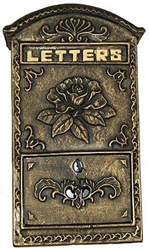 ZXLAGDBP Buzones de Correo Buzón de Pared con Cerradura para Exteriores Buzón de Aluminio Retro Vintage para Montaje en Pared Buzón de Correo Buzón Seguro Buzón de Paquetes Buzón de Entrega