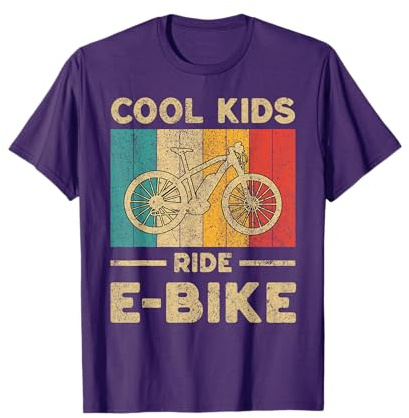 Cool Kids Ride E-bike | E-Bike Electric Bicycle Lovers Kids T-Shirt