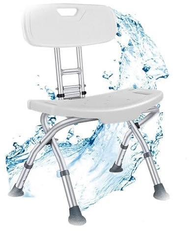 Sedia da Bagno Regolabile in Altezza Sgabello da Doccia Seggiolino di Sicurezza Sedile da Doccia Sgabello da Bagno per Anziani Handicap e Incinta Disabili