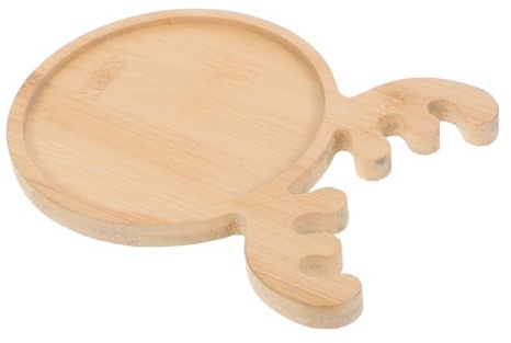 jojofuny Bastelplatte Untersetzer Holz Natur Selbstgemacht Basis Rentier Tablett Pflanzuntersetzer für Heimdeko