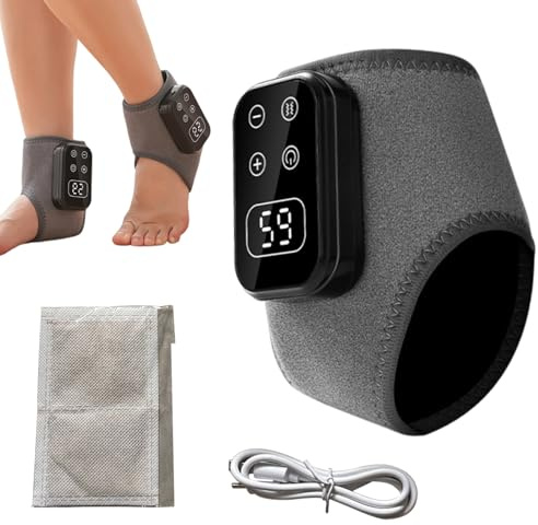 Dispositivo Di Massaggio Portatile Senza Fili Per Caviglia E Piedi: Riscaldamento 6 Livelli Di Temperatura Per La Circolazione Di Rilassamento, Massaggio Elettrico Piedi | Uomini Donne | Recuperare